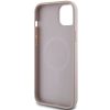GUESS case for IPHONE 15 compatible with MagSafe GUHMP15SG4GFRP (4G Ring classic logo) pink