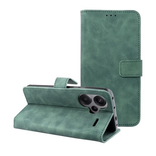 TENDER könyv tok XIAOMI redmi Note 13 Pro Plus 5G-hez, zöld