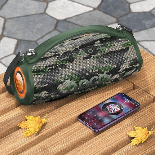 HOCO vezeték nélküli hangszóró bluetooth HA4 álcázott zöld