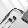 Adapter AUX USB C to Jack 3,5 mm Hoco 0,15 m LS37 transparent black