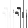 HOCO vezetékes fülhallgató Jack 3,5 mm mikrofonnal M121 fehér