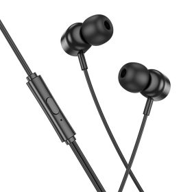 Wire earphones USB C Hoco M122 black