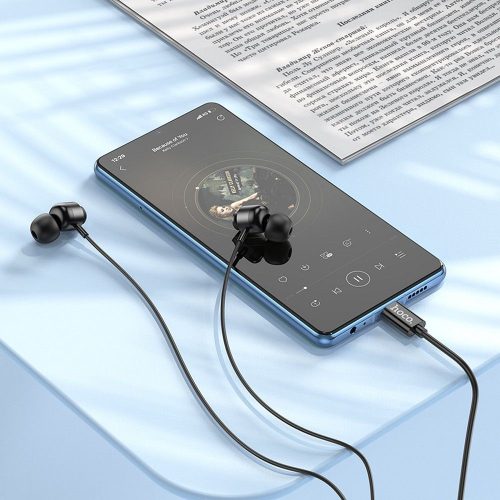 Wire earphones USB C Hoco M122 black