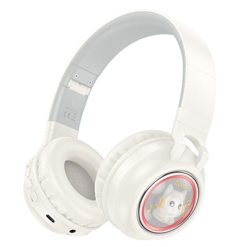 HOCO vezetéknélküli headphones bluetooth W50 milky fehér