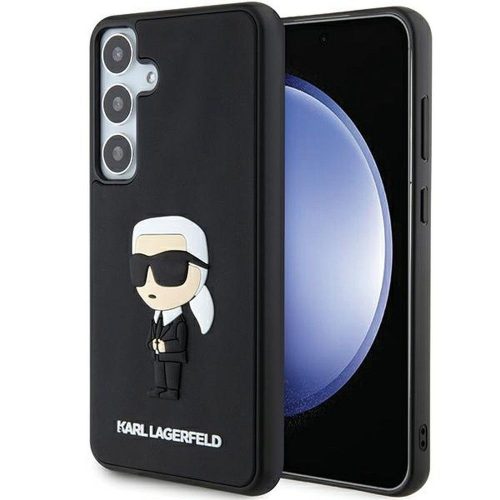 KARL LAGERFELD case for SAMSUNG S24 KLHCS24S3DRKINK (3D RUBBER IKONIK NFT) black