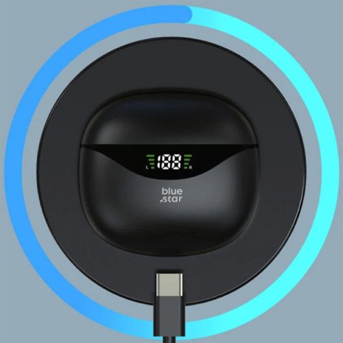kék STAR vezeték nélküli fülhallgató bluetooth TWS T60 fekete