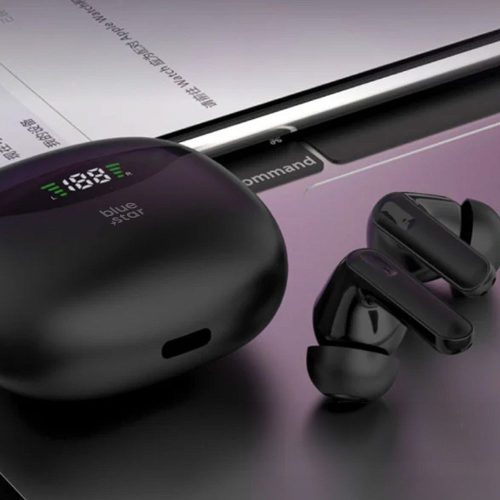 kék STAR vezeték nélküli fülhallgató bluetooth TWS T60 fekete