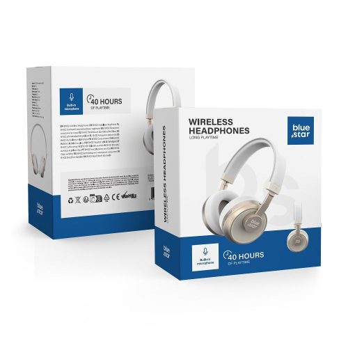 kék STAR vezeték nélküli fejhallgató bluetooth BH02 fehér