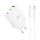 HOCO töltő 2 x Type C + USB A + kábel Type C to Lightning PD QC3.0 3A 35W N33 fehér