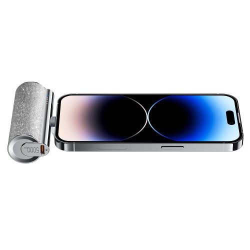 Powerbank Veger PlugOn (W0573) PD QC3.0 2,4A 12W 5000 mAh with a built-in connector Type C silver