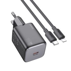   Telefontöltő Hoco USB C QC PD 20W + kábel USB C - Lightning N40 fekete