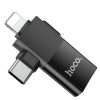Adapter OTG 2in1 USB C / Lightning to USB A Hoco UA17 black