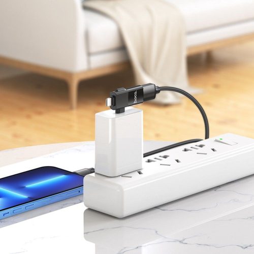 Adapter OTG 2in1 USB C / Lightning to USB A Hoco UA17 black