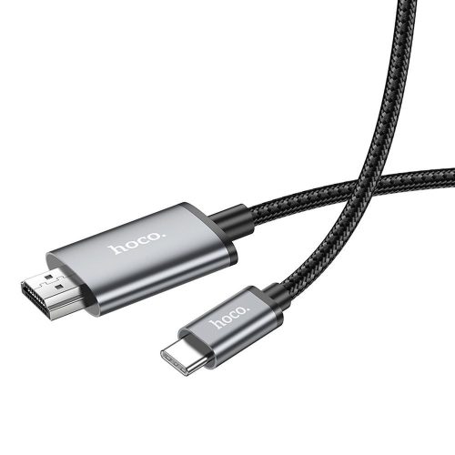 Cable USB C to HDMI Hoco 4K 30Hz 2 m UA27 metal gray