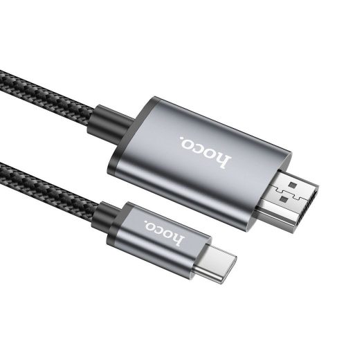Cable USB C to HDMI Hoco 4K 30Hz 2 m UA27 metal gray