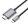 Cable USB C to HDMI Hoco 4K 30Hz 2 m UA27 metal gray