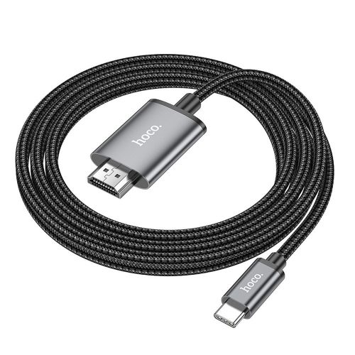 Cable USB C to HDMI Hoco 4K 30Hz 2 m UA27 metal gray