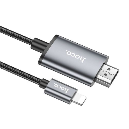 Cable Lightning to HDMI Hoco 1080p 2 m UA27 metal gray