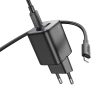 HOCO charger USB A + Type C + cable Type C to Lightning PD QC 3A 20W N41 black