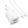 HOCO charger USB A + Type C + cable Type C to Lightning PD QC 3A 20W N41 white