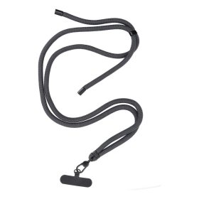   SWING (8mm) Phone lanyard, Phone pendant with adjustable length / cord length 165cm (max 82.5cm in the loop) / on the shoulder or neck - grey