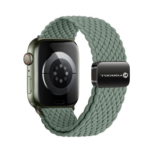 CELL F-DESIGN FA02 nylon mágneses szíj APPLE Watch 38 / 40 / 41 mm olívazöld
