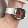 CELL F-DESIGN FA04 márvány textúrás műanyag szíj APPLE Watch 42 / 44 / 45 / 49 mm fehér