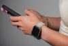 CELL F-DESIGN FA04 márvány textúrás műanyag szíj APPLE Watch 42 / 44 / 45 / 49 mm fehér
