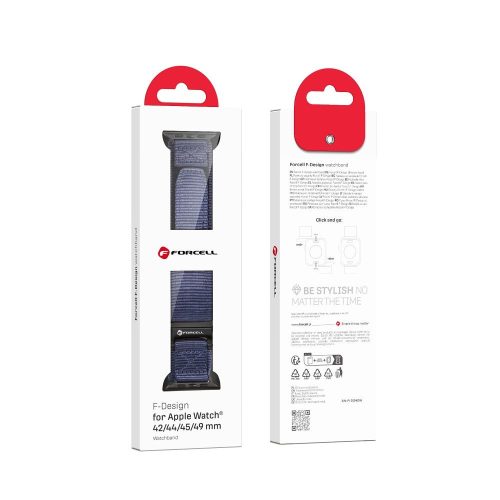 CELL F-DESIGN FA05 nylon szíj APPLE Watch 42 / 44 / 45 / 49 mm kék számára
