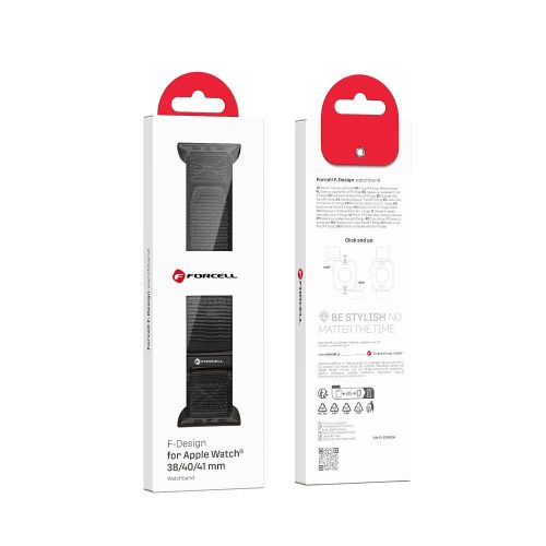 CELL F-DESIGN FA05 nejlonszíj APPLE Watch 38 / 40 / 41 mm feketében