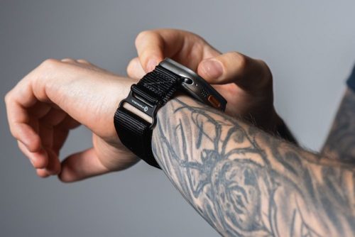 CELL F-DESIGN FA05 nejlonszíj APPLE Watch 38 / 40 / 41 mm feketében