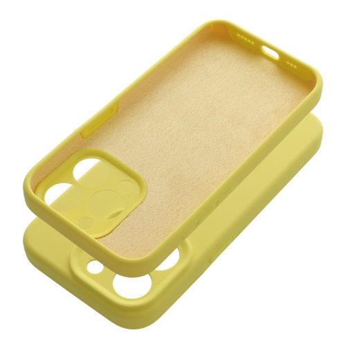 Tok SILICONE 2mm iPhone 14-hez citromsárga színben
