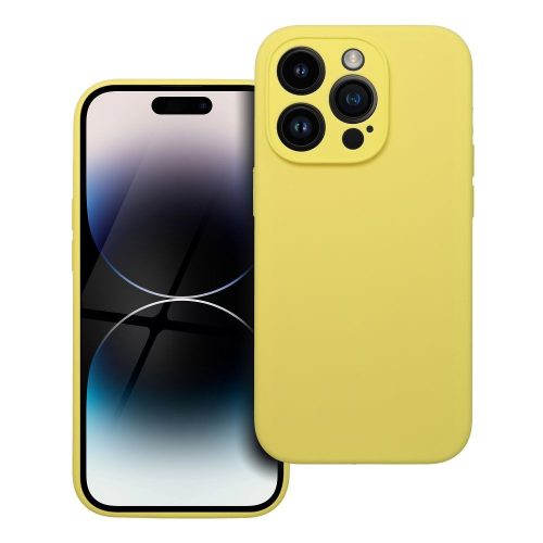 Tok SILICONE 2mm  IPHONE 14 Pro citromsárga