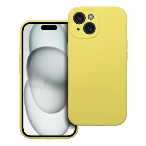 Tok SILICONE 2mm  IPHONE 15 citromsárga