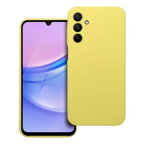 Tok SILICONE 2mm SAMSUNG A15 5G / A15 4G készülékhez citrom színben