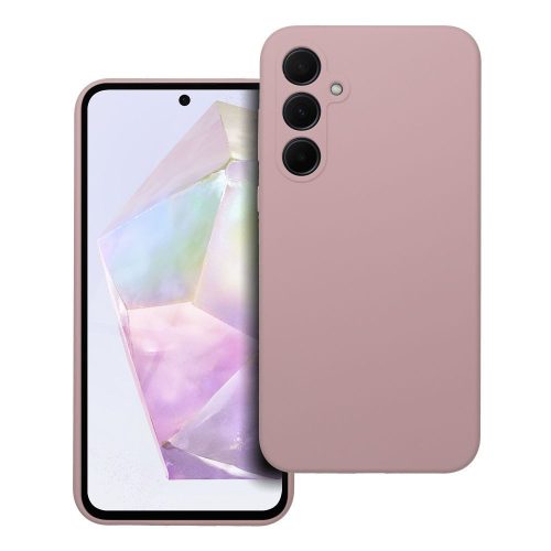 SILICONE 2mm tok SAMSUNG A35 5G-hez, homok rózsaszín