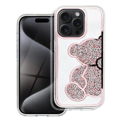TEDDY BEAR tok IPHONE 14-hez rózsaszín