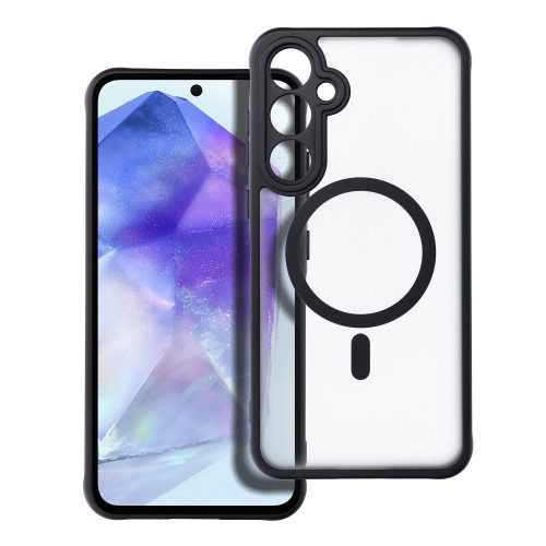 FULL MATTE MAG COVER tok kompatibilis a MagSafe-fel SAMSUNG A55 fekete színben
