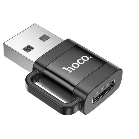 Adapter OTG USB A to USB C Hoco 3A UA31D black