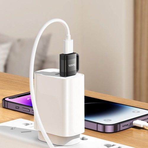Adapter OTG USB A to USB C Hoco 3A UA31D black
