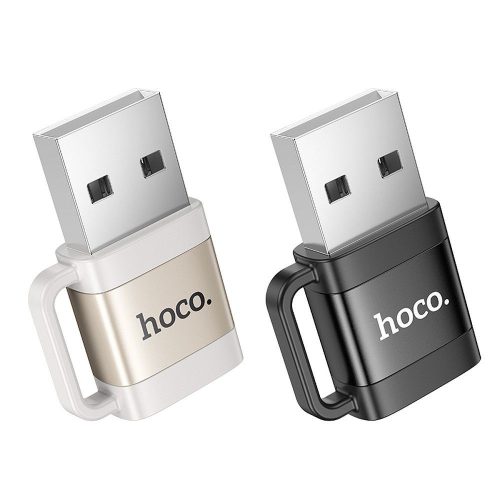 Adapter OTG USB A to USB C Hoco 3A UA31D black