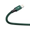 BASEUS kábel 3 az 1-ben Type C - Micro USB / Lightning / Type C PD 20W CAMLT-SC06 1,5 m zöld