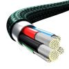 BASEUS kábel 3 az 1-ben Type C - Micro USB / Lightning / Type C PD 20W CAMLT-SC06 1,5 m zöld