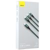 BASEUS kábel 3 az 1-ben Type C - Micro USB / Lightning / Type C PD 20W CAMLT-SC06 1,5 m zöld