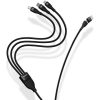 BASEUS kábel 3 az 1-ben Type C / USB A to Micro USB / Lightning / Type C PD QC 5A 100W CASS030101 1,2 m fekete