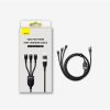 BASEUS kábel 3 az 1-ben Type C / USB A to Micro USB / Lightning / Type C PD QC 5A 100W CASS030101 1,2 m fekete