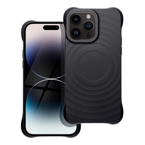 Silicone Zephyr Mag Cover kompatibilis a MagSafe funkcióval az IPHONE 14 PRO MAX készülékhez fekete színben