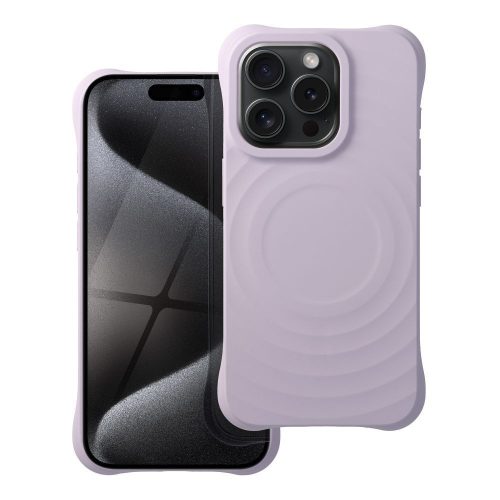 Silicone Zephyr Mag Cover kompatibilis a MagSafe-dal az IPHONE 15 PRO-hoz, lila