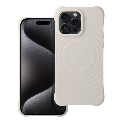 Silicone Zephyr Mag Cover kompatibilis MagSafe a IPHONE 15-höz, fehér színben