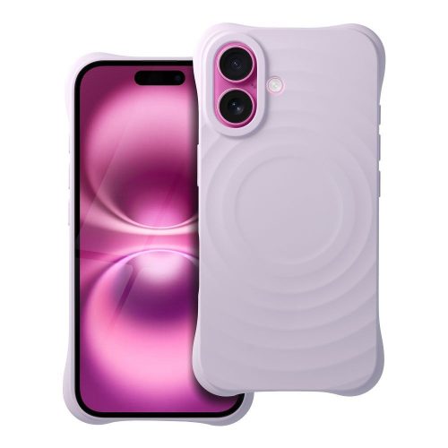 Silicone Zephyr Mag Cover kompatibilis a MagSafe-fel az IPHONE 16 készülékhez, lila